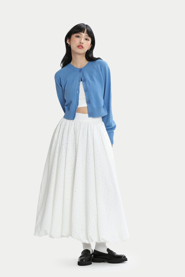 GYSELE BRODERIE CLOUD SKIRT IN WHITE
