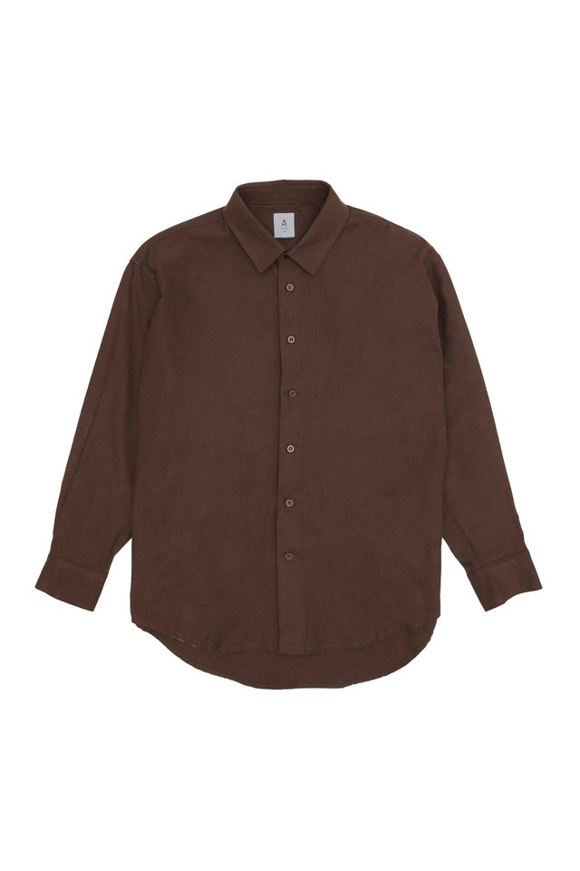 REMY OVERSIZED OXFORD SHIRT IN CHOCOLATE