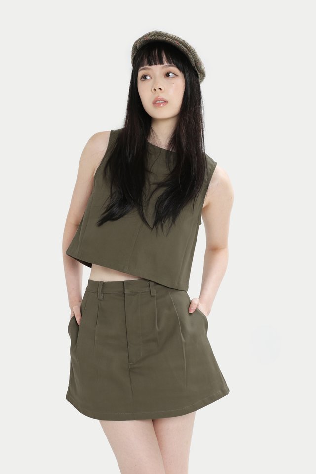 TYLA TWILL SKORTS IN HOJICHA