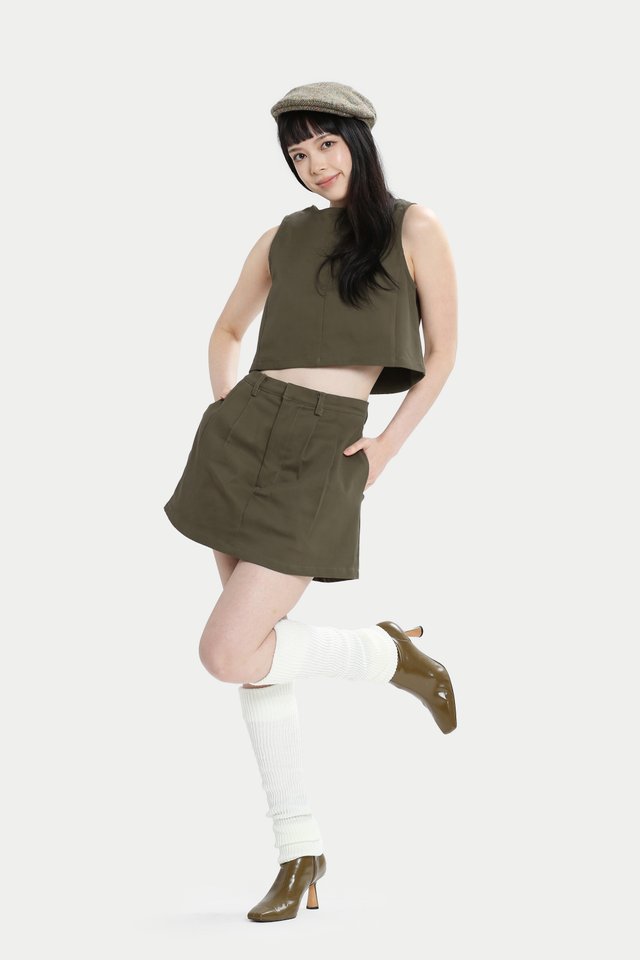 TYLA TWILL SKORTS IN HOJICHA