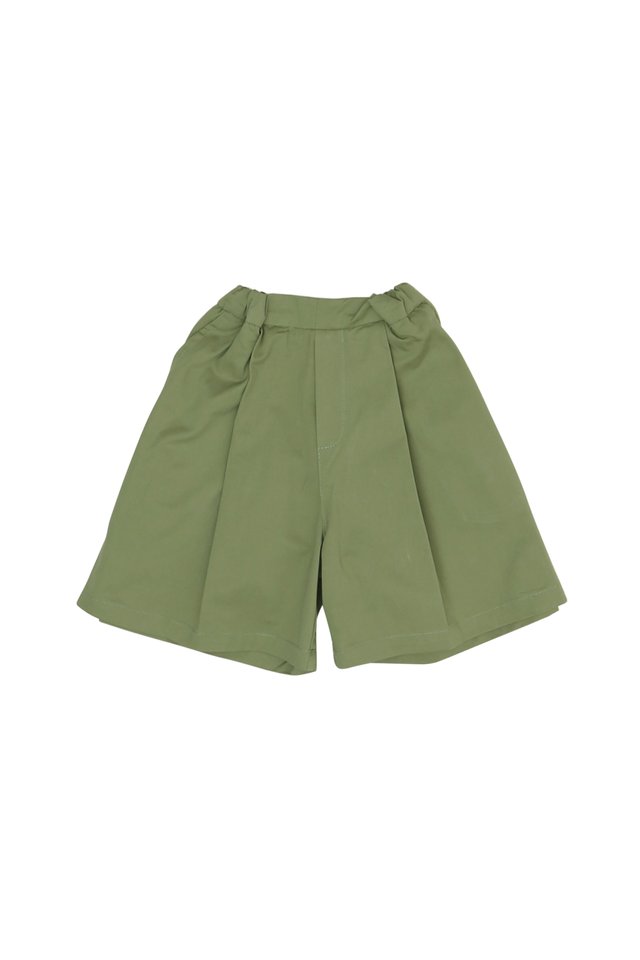SPIKE MINI PLEATED SHORTS IN SAGE
