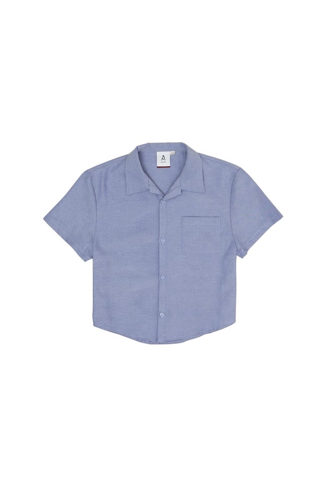 REX MINI OXFORD SHIRT IN MID BLUE