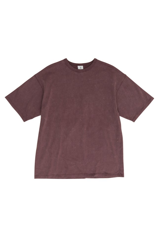 BOYD WASHED OVERSIZED TEE IN BURGUNDY