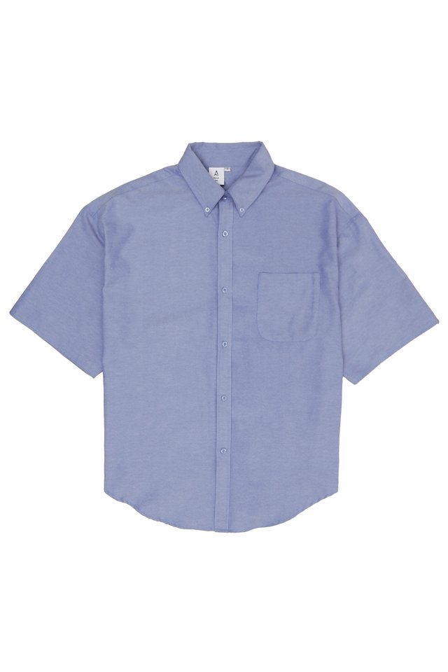 DAVIS OVERSIZED OXFORD SHIRT IN MID BLUE