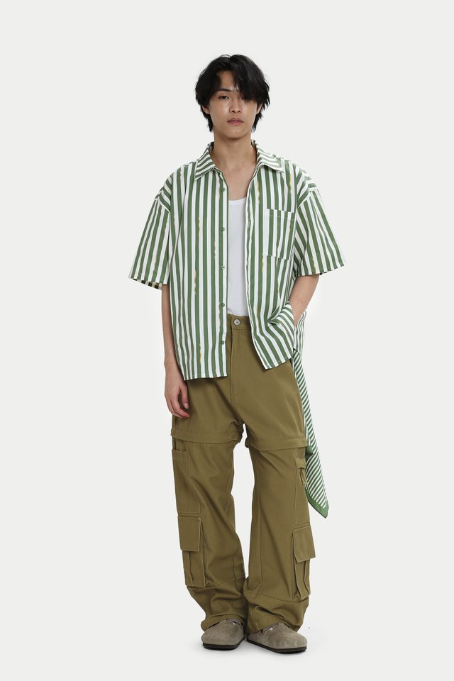 EDRIC CONVERTIBLE CARGO TROUSERS IN KHAKI
