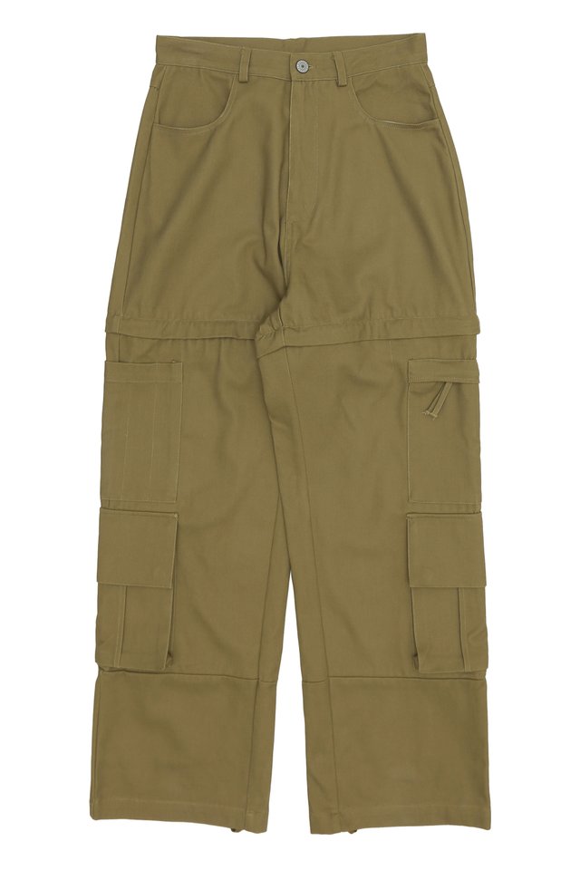 EDRIC CONVERTIBLE CARGO TROUSERS IN KHAKI