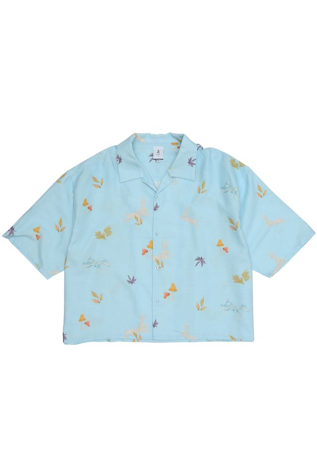 JACOB "WILD WOODS" CAMP COLLAR SHIRT IN SKY