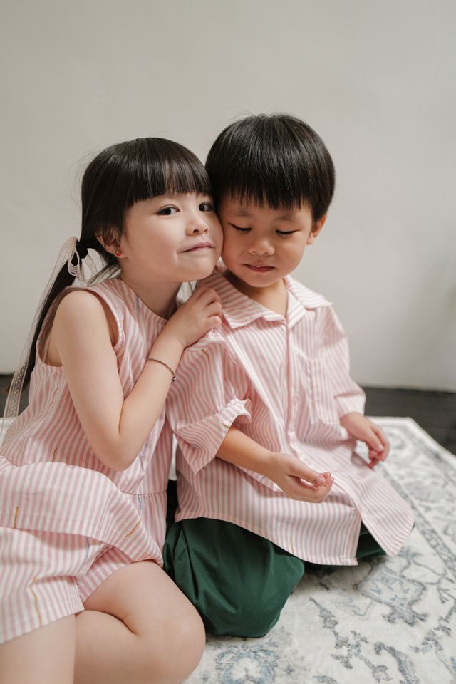 REX MINI "SSSTRIPED" SHIRT IN PINK