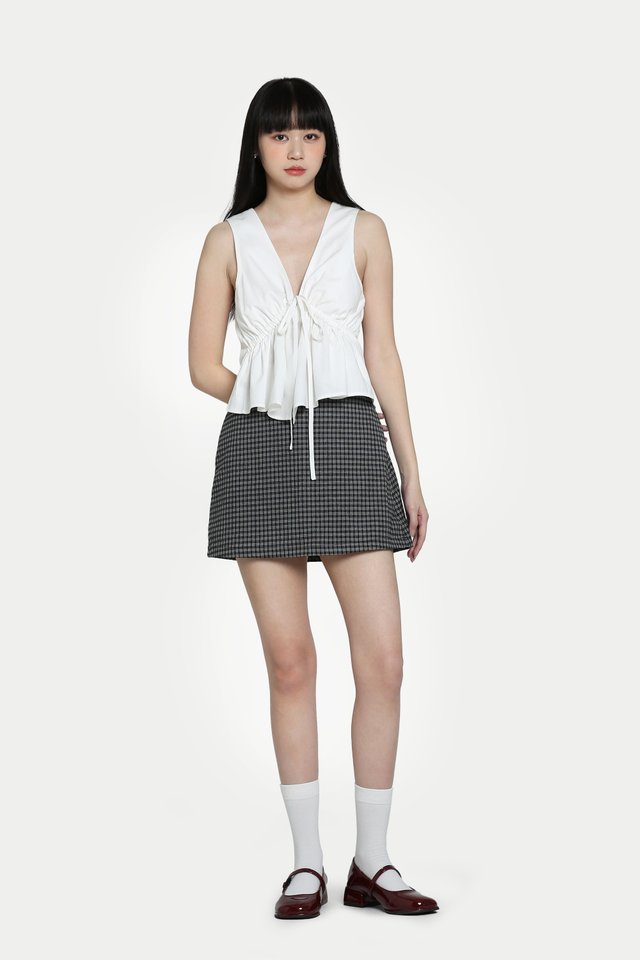 MIA TWO WAY TIE TOP IN WHITE