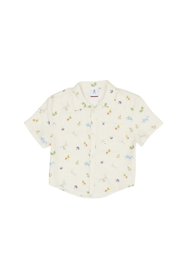 REX "WILD WOODS" MINI SHIRT IN CREAM