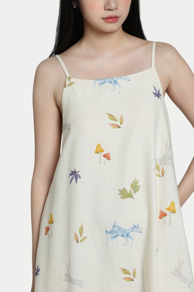 STELLA "WILD WOODS" A-LINE DRESS IN CREAM