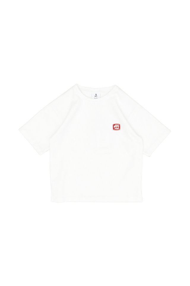 "SSSNAKES & LADDERS" MINI TEE IN WHITE