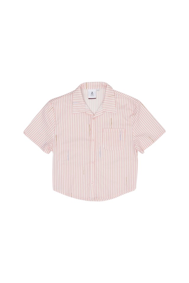 REX MINI "SSSTRIPED" SHIRT IN PINK