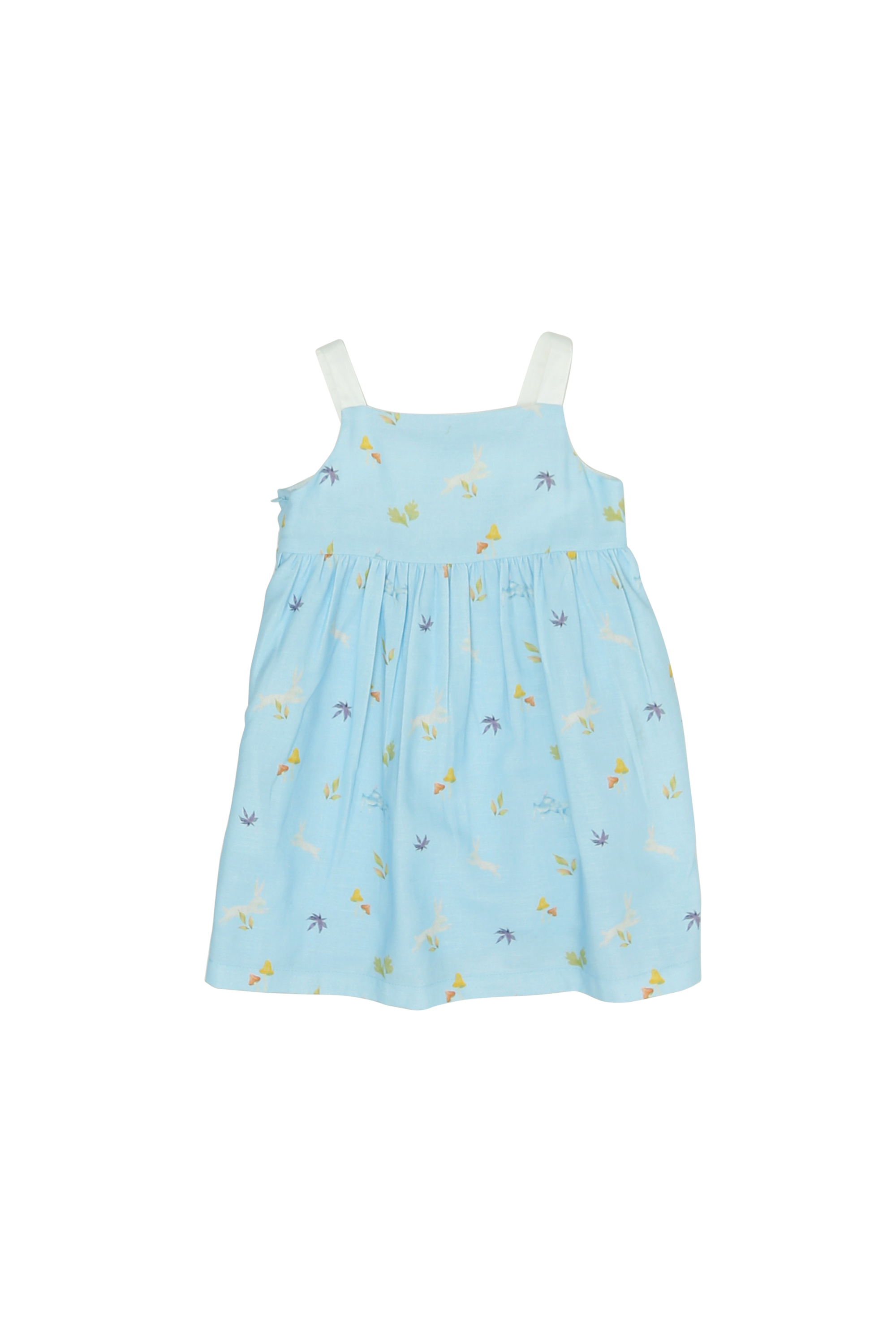 MINI &quot;WILD WOODS&quot; BACK BOW DRESS IN SKY
