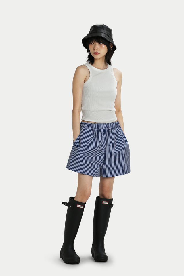 ARCADE GINNY BOXER SHORTS IN NAVY STRIPES