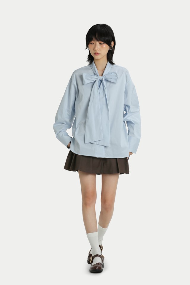 ELERY SUIT PLEATED SKORTS IN UMBER