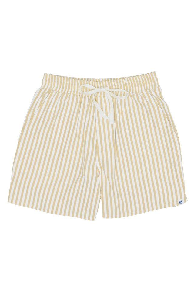 EMILE STRIPED BOXER SHORTS IN BUTTER