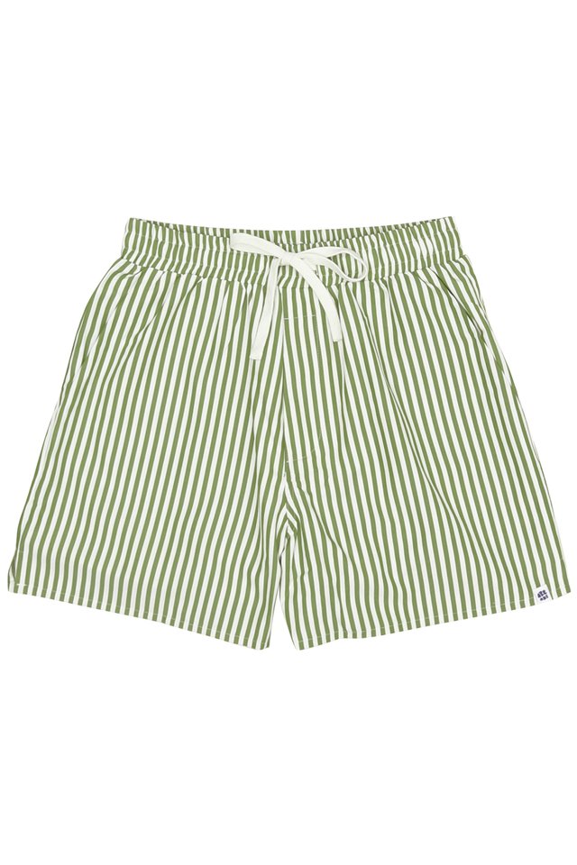 EMILE STRIPED BOXER SHORTS IN MATCHA