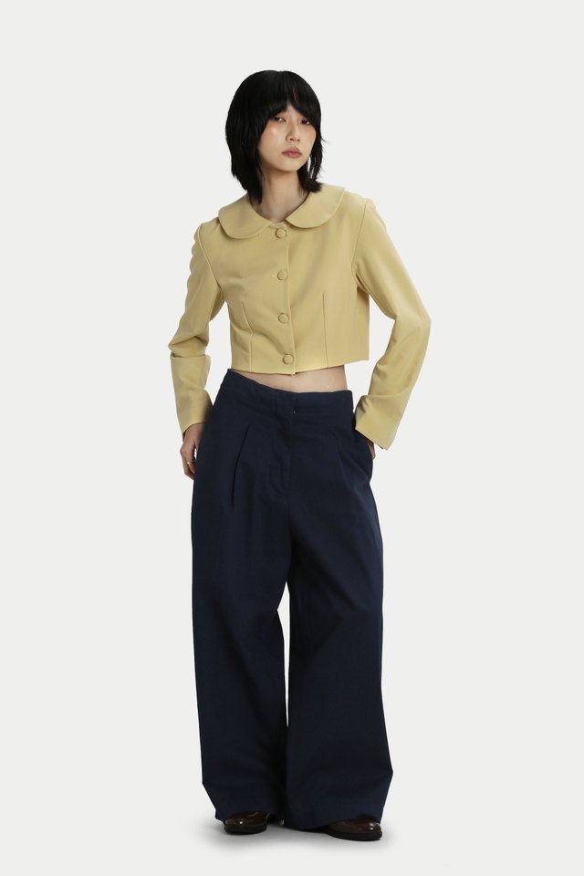 YOMI BUTTON CROPPED COAT IN BUTTER