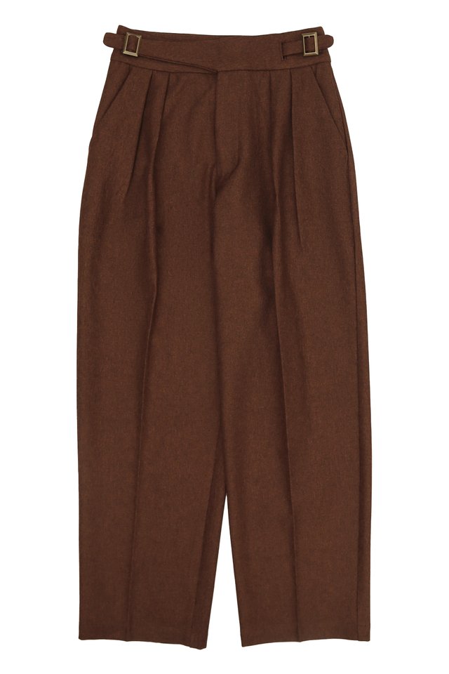 HOLMES TAPERED-FIT GURKHA TROUSERS IN COCOA