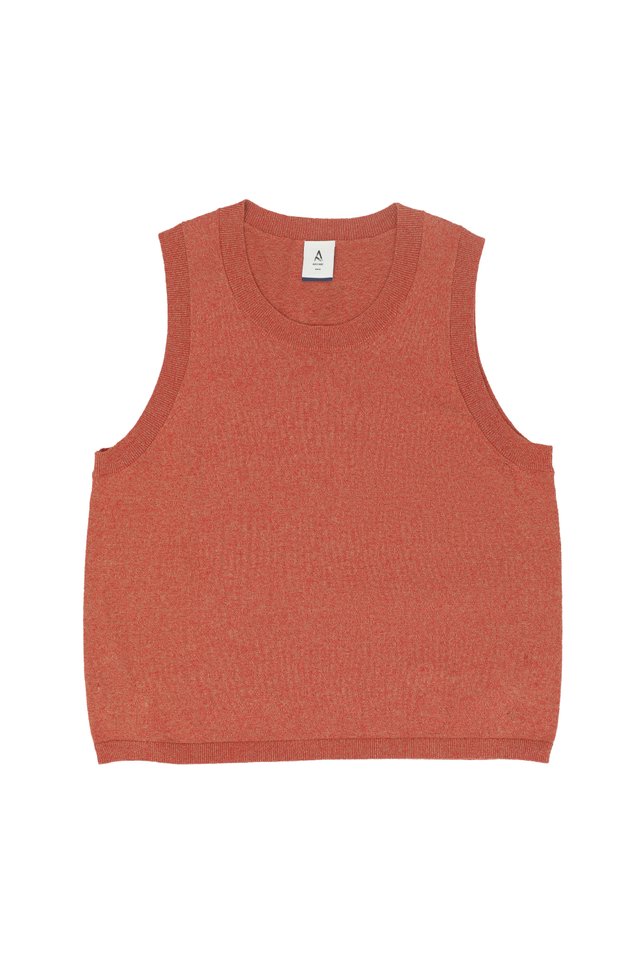 MISHA KNITTED TANK TOP IN GRAPEFRUIT