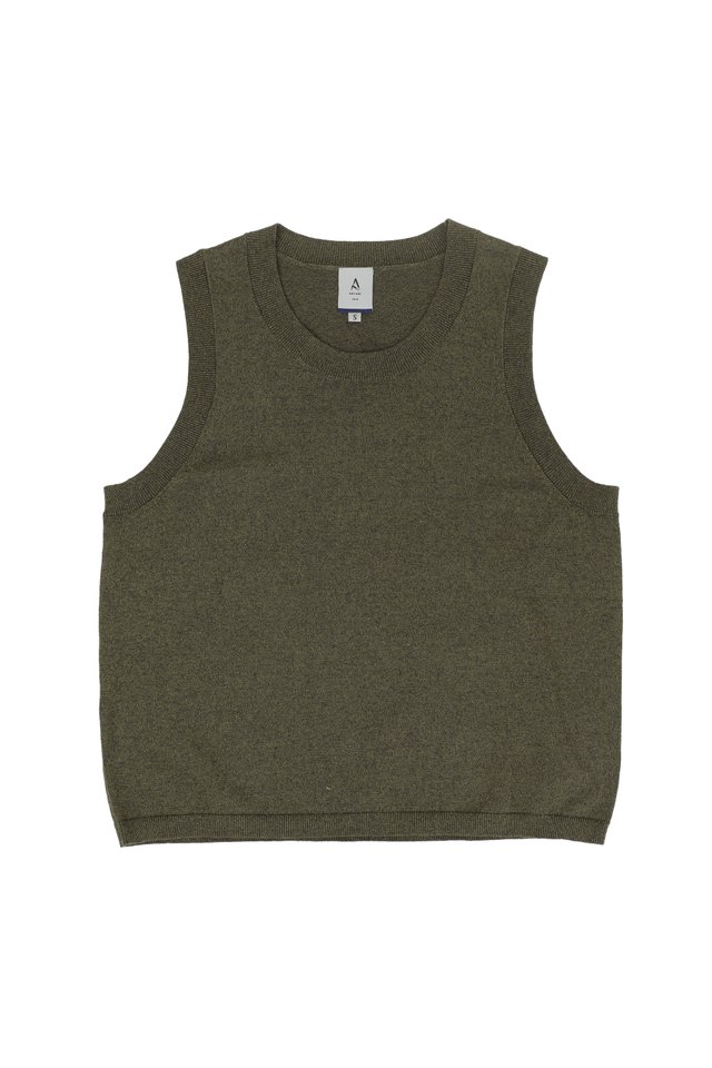 MISHA KNITTED TANK TOP IN OLIVE