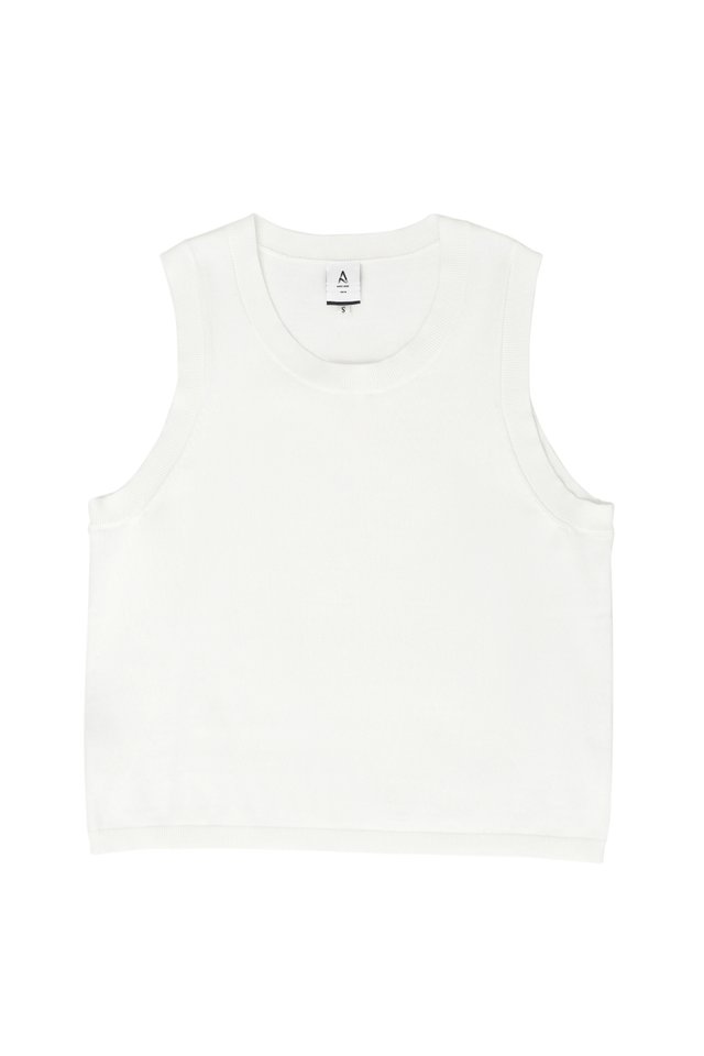 MISHA KNITTED TANK TOP IN WHITE