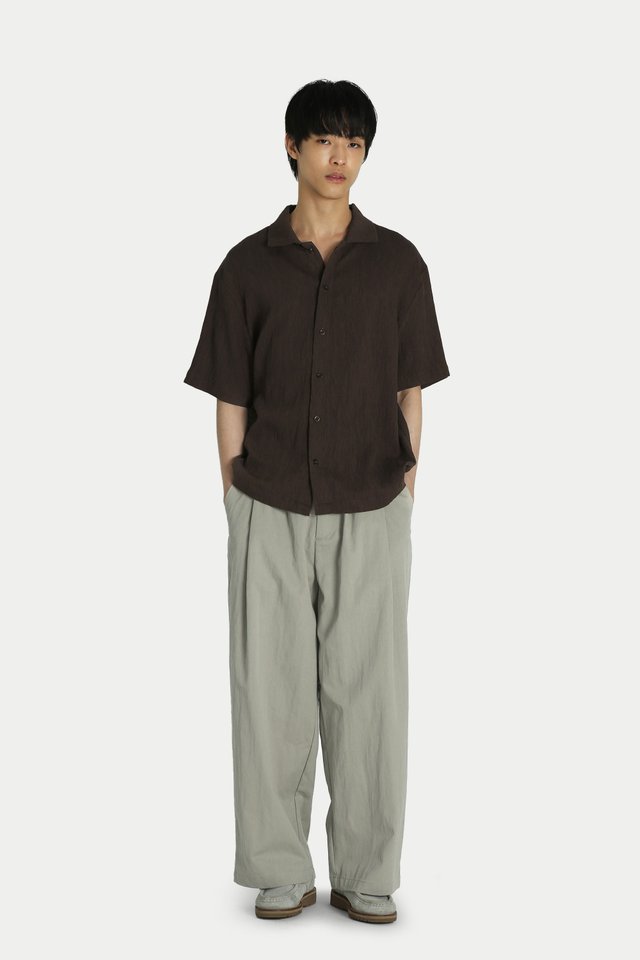 DEWEY "STRIATED" SHIRT IN WALNUT