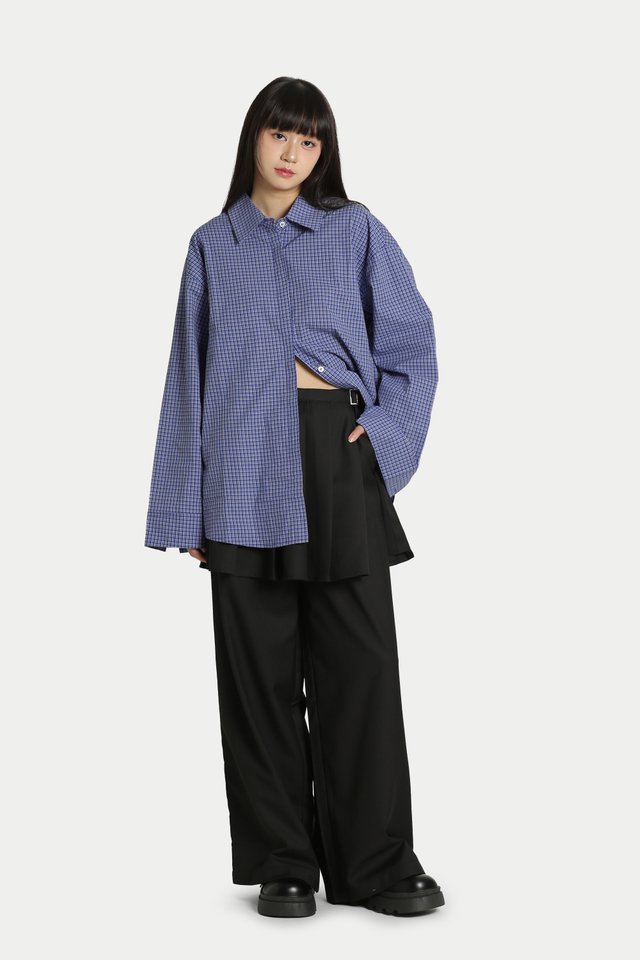 JURIN DRAPE SUIT PANTS IN BLACK