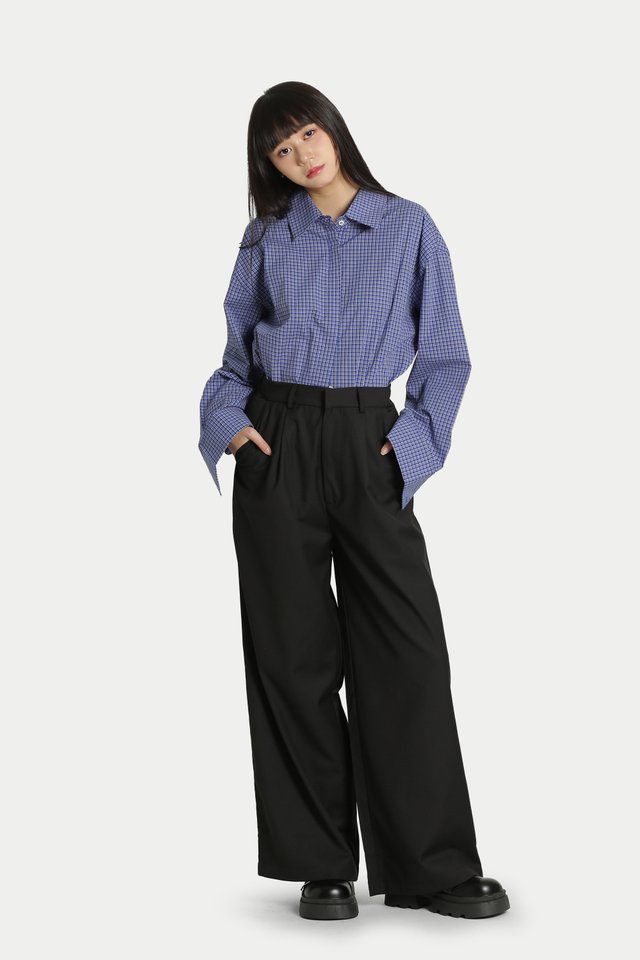 JURIN DRAPE SUIT PANTS IN BLACK