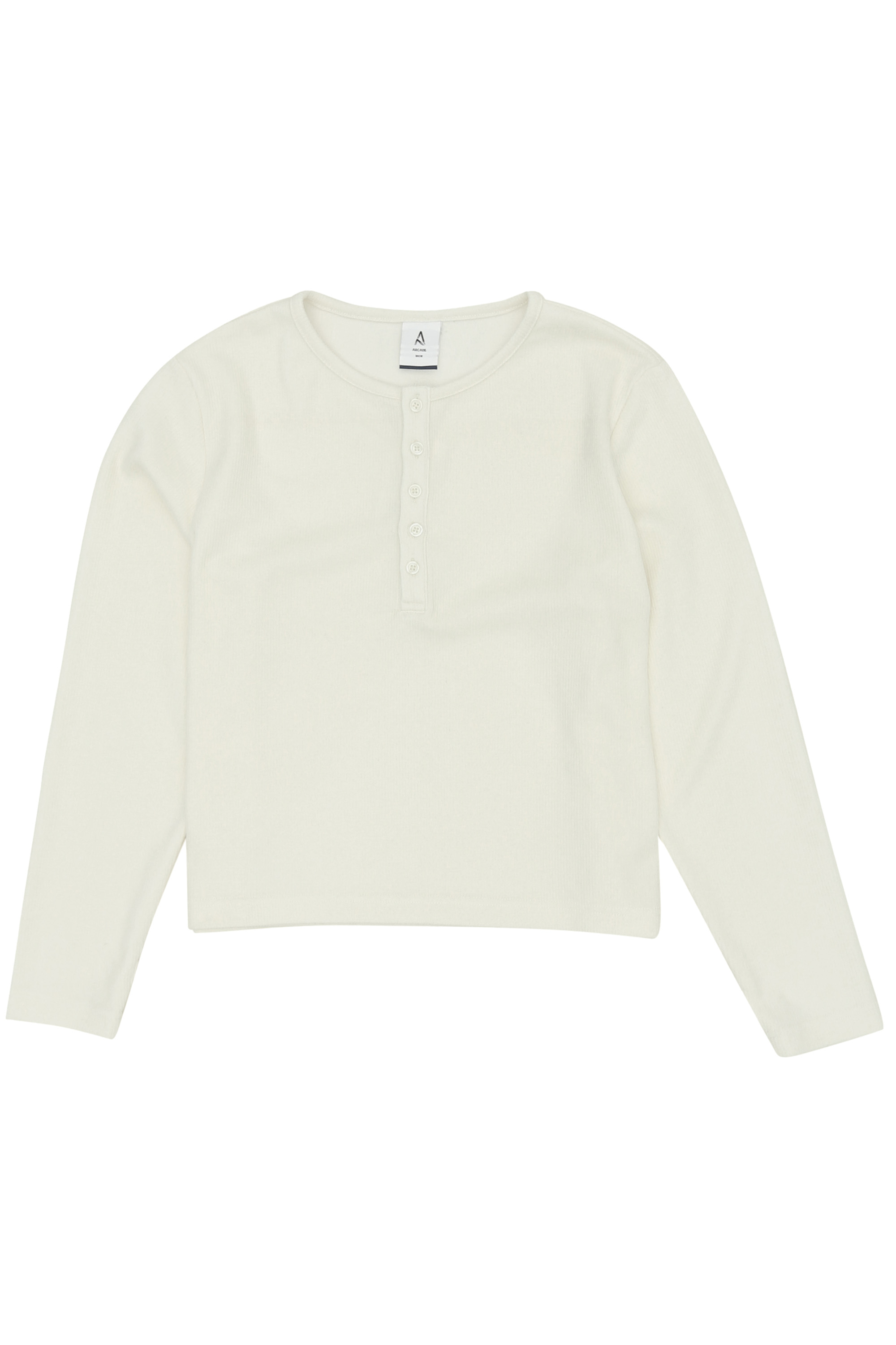 WEST CROPPED HENLEY TOP IN WHITE