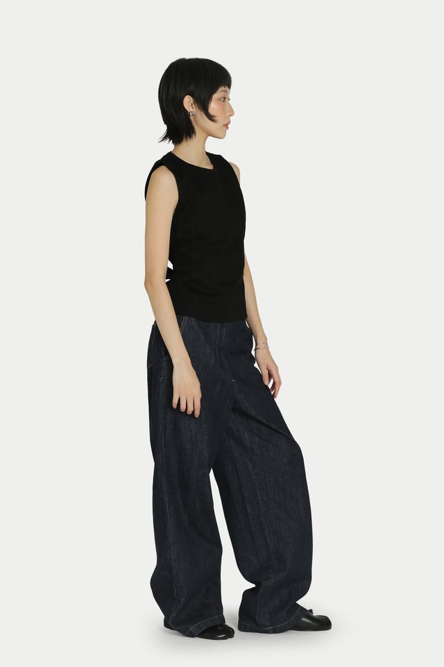 DANE STRAIGHT-CUT DENIM JEANS IN DARK WASH