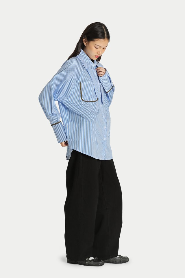ASHTYN BARREL LEG DENIM JEANS IN BLACK WASH