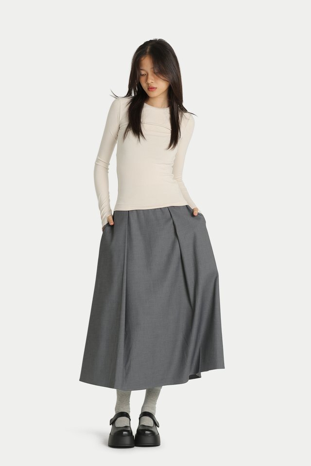 THUMBELINA LONG SLEEVE TOP IN CREAM