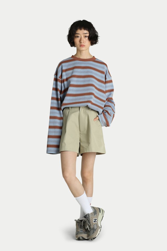 KEZIA DANDY A-LINE SHORTS IN SAND