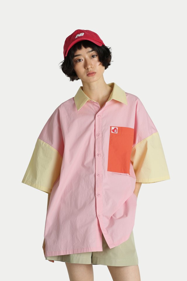 RAYLIE COLOUR BLOCK SHIRT IN STARBURST