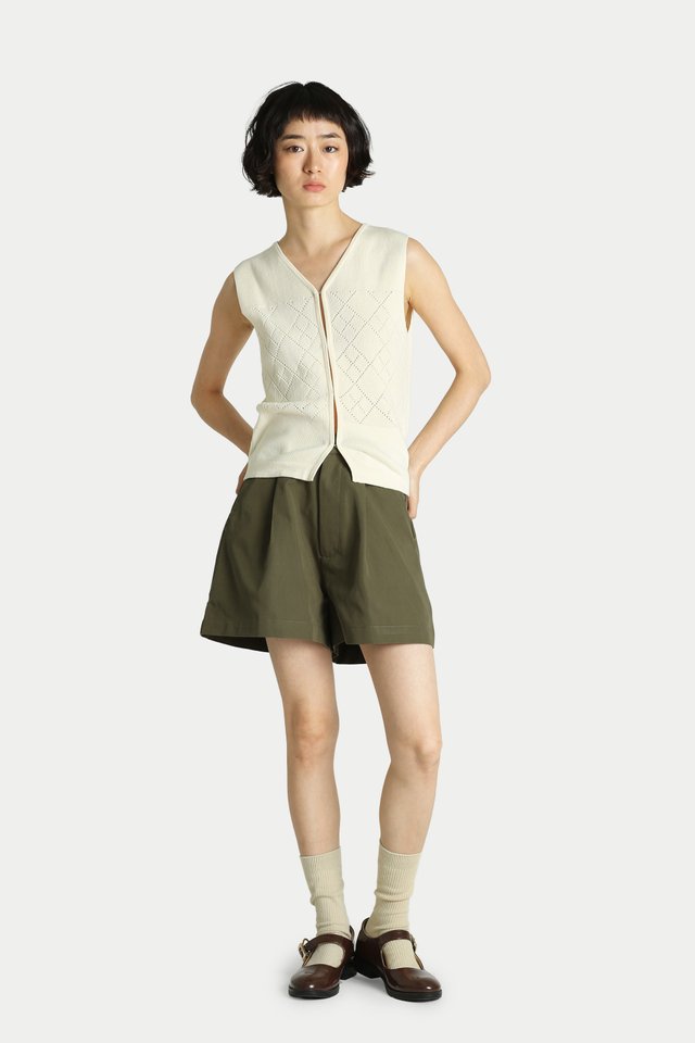 KEZIA DANDY A-LINE SHORTS IN HUNTER