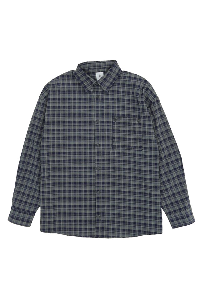 WALT CHECKED POCKET SHIRT IN NAVY