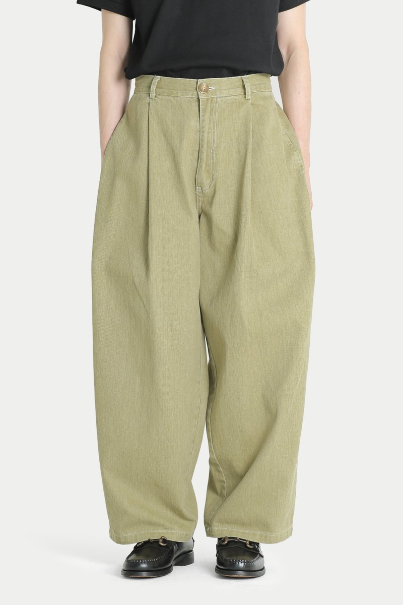 パンツ Burmula / CURVED TWILL PANTS (2COLORS) Patchwork Pants (PA244542690269-BEIGE)