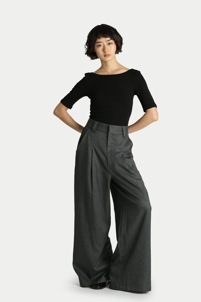 BRIAIR PLEATED SUIT TROUSERS IN STONE