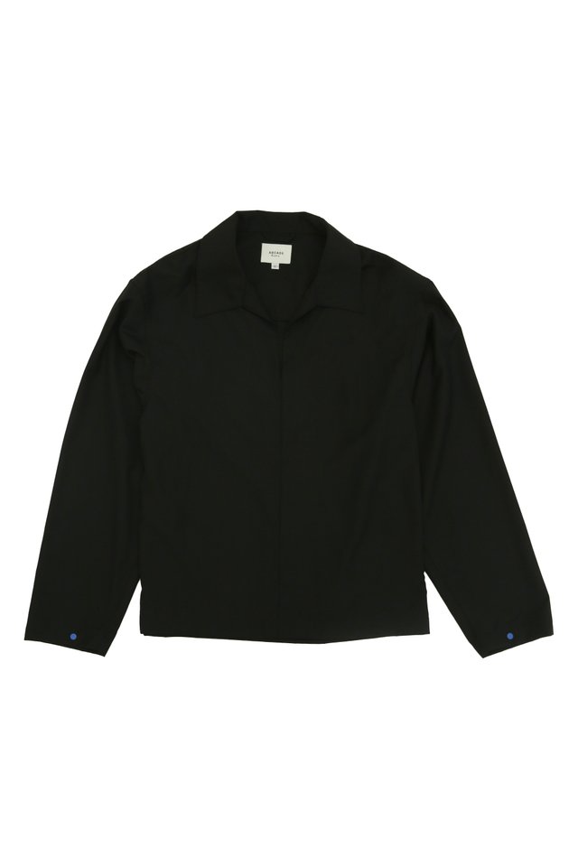 ARCADE X HIRO Y. SKIPPER COLLAR TOP IN BLACK