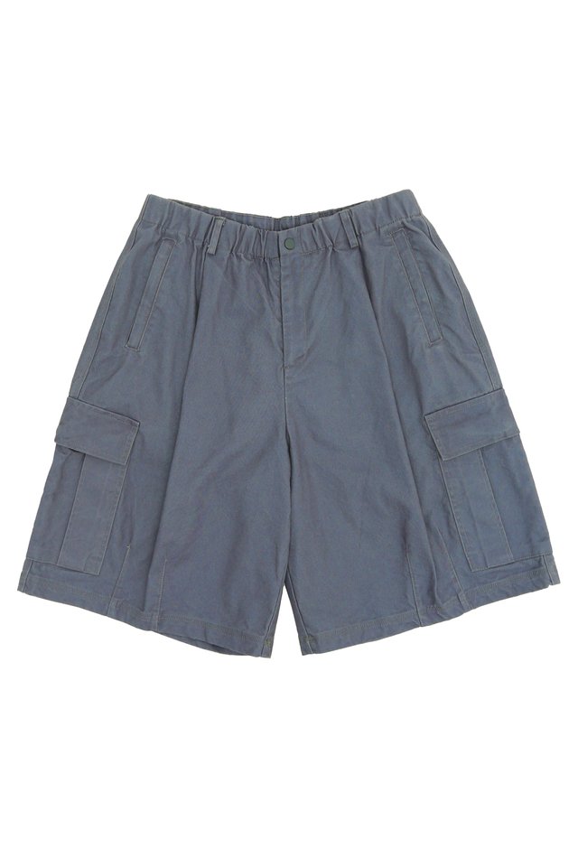 AXEL BOXY-FIT BALLOON SHORTS IN STEEL