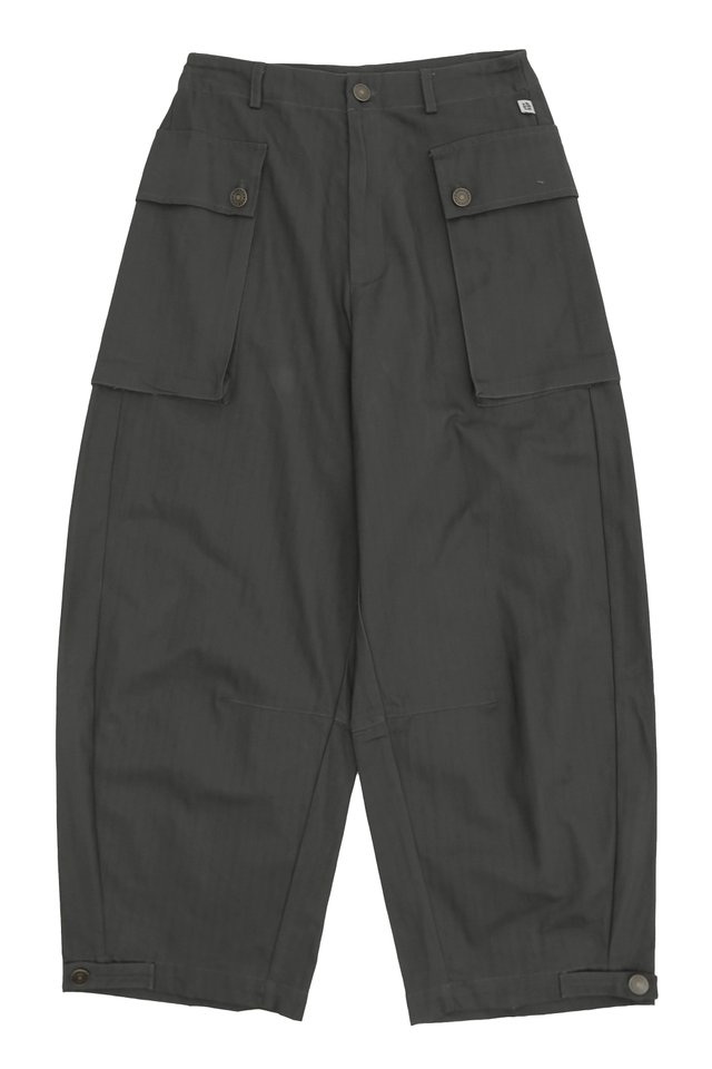GUS RELAXED-FIT MONKEY TROUSERS IN CHARCOAL