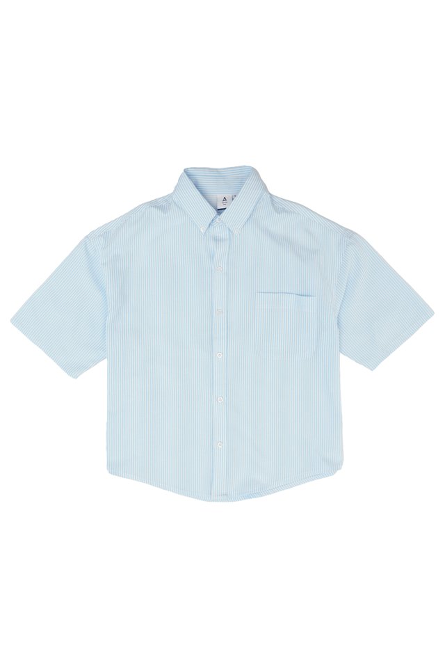KIP STRIPED OXFORD AERO SHIRT IN SKY