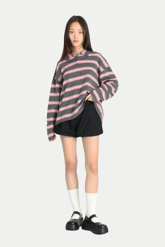 MACIE MINI BUBBLE SHORTS IN BLACK