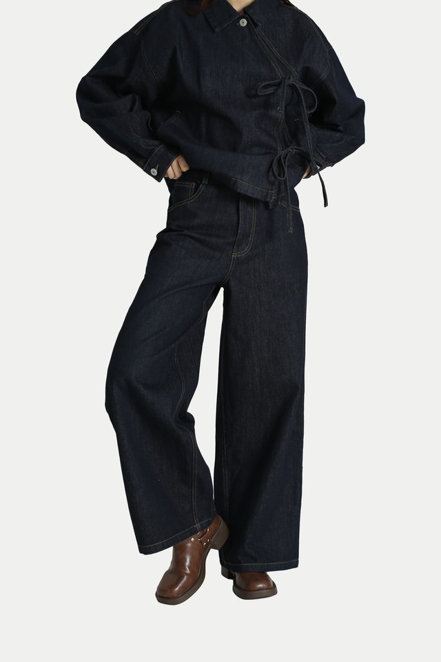 EDEN STRAIGHT-FIT DENIM JEANS IN DARK WASH