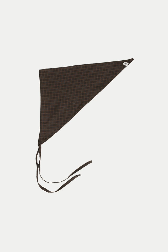 ROSALIE ADJUSTABLE HEAD SCARF IN BLACK CHECKS