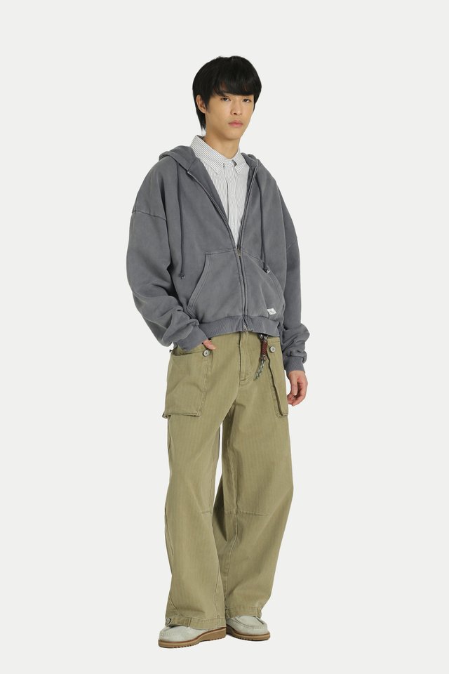 PABLO BOXY-FIT HOODIE IN STEEL