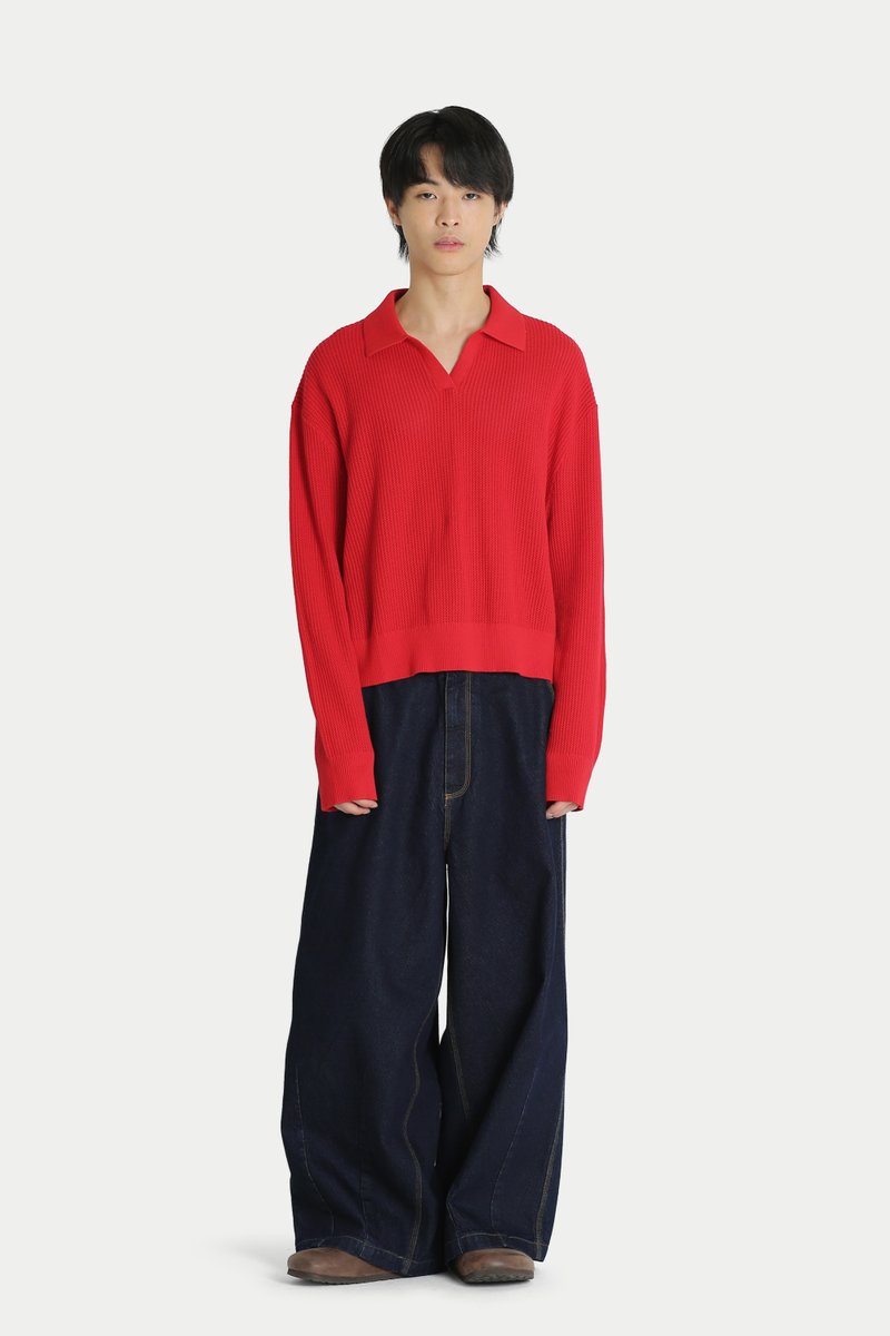 IZZY WIDE-FIT BARREL JEANS IN DARK WASH