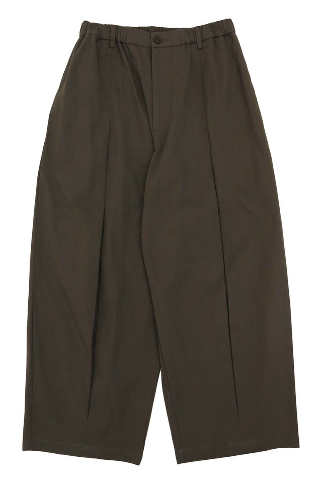 HARRISON BOX PLEAT TROUSERS IN WALNUT